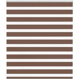 vidaXL Zebra Roller Blind - Polyester - Brown - Window Covering vidaXL Zebra Roller Blind - Polyester - Brown - Window Covering