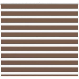 Store Zebra VIDA XL - Polyester - Marron - 155x150 cm - Publicité Store Zebra VIDA XL - Polyester - Marron - 155x150 cm - Publicité