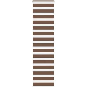vidaXL Zebra Roller Blind - Brown - 55x200 cm - Fabric, Polyester vidaXL Zebra Roller Blind - Brown - 55x200 cm - Fabric, Polyester