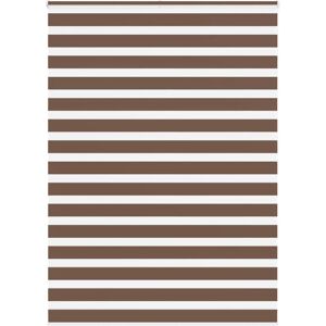 vidaXL Zebra Rullegardin - Brun - 155x200 cm - Holdbart Polyester vidaXL Zebra Rullegardin - Brun - 155x200 cm - Holdbart Polyester