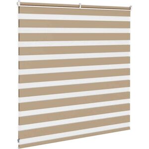 vidaXL Zebra Blinds - 145x100 cm - Polyester Braun - Durable Two-Layer Design vidaXL Zebra Blinds - 145x100 cm - Polyester Braun - Durable Two-Layer Design