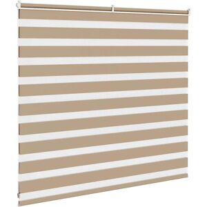vidaXL Zebra Blinds - 160x100 cm, Polyester, Braun - Zebra Blinds vidaXL Zebra Blinds - 160x100 cm, Polyester, Braun - Zebra Blinds
