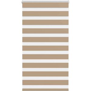 vidaXL Zebra Roller Blind Sand Brown 70x150 cm Fabric Width 65.9 cm Polyester - Roller Blind vidaXL Zebra Roller Blind Sand Brown 70x150 cm Fabric Width 65.9 cm Polyester - Roller Blind