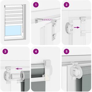 vidaXL Zebra Roller Blind - Durable Polyester, Modern Design - Window Covering vidaXL Zebra Roller Blind - Durable Polyester, Modern Design - Window Covering