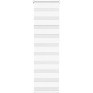 vidaXL Zebra Blind - 45x150 cm - Fabric, White, Dark Grey vidaXL Zebra Blind - 45x150 cm - Fabric, White, Dark Grey