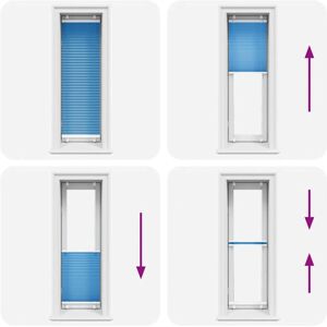 vidaXL Blue 40x100cm Pleated Blind - Pleated Blind vidaXL Blue 40x100cm Pleated Blind - Pleated Blind
