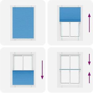 vidaXL Blue Pleated Blind - Privacy & Light Control vidaXL Blue Pleated Blind - Privacy & Light Control