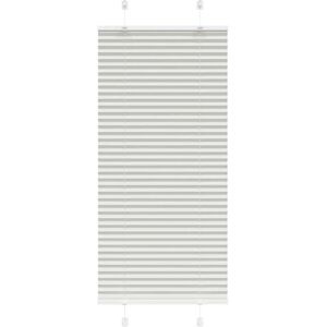vidaXL Light Grey Pleated Blind 65x100 cm Fabric Width vidaXL Light Grey Pleated Blind 65x100 cm Fabric Width