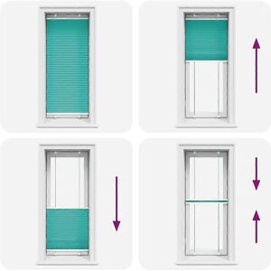 vidaXL Petrol Green Pleated Blind - Window Blind vidaXL Petrol Green Pleated Blind - Window Blind