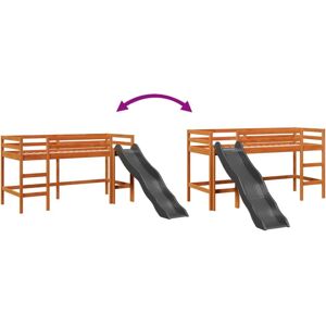 vidaXL Kids Bed Brown Wood - Kids Bed - Solid Pine Wood vidaXL Kids Bed Brown Wood - Kids Bed - Solid Pine Wood