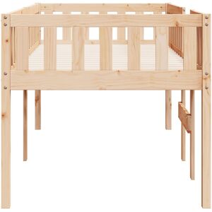 vidaXL Kids Bed Pine Wood Natural 80x200cm - Kids Bed vidaXL Kids Bed Pine Wood Natural 80x200cm - Kids Bed