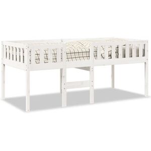 vidaXL Kids Bed White - Solid Pinewood Frame - Support & Safety - 90x190cm vidaXL Kids Bed White - Solid Pinewood Frame - Support & Safety - 90x190cm