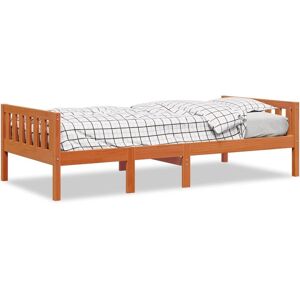 vidaXL Kids Bed Brown Wood - Kids Bed - Solid Wood - 90x190 cm vidaXL Kids Bed Brown Wood - Kids Bed - Solid Wood - 90x190 cm