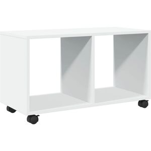 vidaXL Rolling Cabinet White 72x33x42.5 cm Engineered Wood - Filing Cabinet vidaXL Rolling Cabinet White 72x33x42.5 cm Engineered Wood - Filing Cabinet