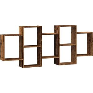 vidaXL Wall Shelf Old Wood 159x18x65 cm - Wall Shelf vidaXL Wall Shelf Old Wood 159x18x65 cm - Wall Shelf