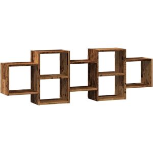 vidaXL Old Wood Wall Shelf 129x18x42 cm - Wall Storage Shelf vidaXL Old Wood Wall Shelf 129x18x42 cm - Wall Storage Shelf