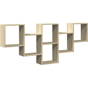 vidaXL Sonoma Oak Wall Shelf - Wall Mounted Storage Shelf vidaXL Sonoma Oak Wall Shelf - Wall Mounted Storage Shelf