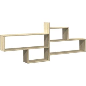vidaXL Sonoma Oak Wall Shelf - Wall Shelf Storage - Engineered Wood vidaXL Sonoma Oak Wall Shelf - Wall Shelf Storage - Engineered Wood
