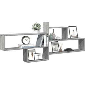 vidaXL Wall Shelf Grey Sonoma 167.5x18x68 cm Engineered Wood - Wall Shelf vidaXL Wall Shelf Grey Sonoma 167.5x18x68 cm Engineered Wood - Wall Shelf