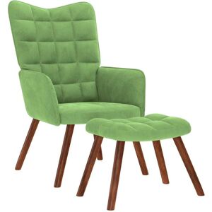 VidaXL 4016824 Fauteuil d'Accent - Velours Vert Clair - Accent Chair - Publicité VidaXL 4016824 Fauteuil d'Accent - Velours Vert Clair - Accent Chair - Publicité