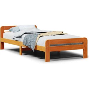 vidaXL Sengeramme voksbrun 75x190 cm - Sengeramme vidaXL Sengeramme voksbrun 75x190 cm - Sengeramme