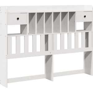 vidaXL Weißes Kopfteil mit Stauraum - Kopfteil - 160 cm - Massives Kiefernholz vidaXL Weißes Kopfteil mit Stauraum - Kopfteil - 160 cm - Massives Kiefernholz