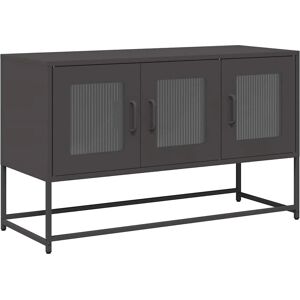 vidaXL 68x39x60.5 cm Black Steel TV Cabinet - TV Stand vidaXL 68x39x60.5 cm Black Steel TV Cabinet - TV Stand