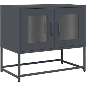 vidaXL Steel Anthracite TV Cabinet 68x39x60.5 cm - TV Furniture vidaXL Steel Anthracite TV Cabinet 68x39x60.5 cm - TV Furniture