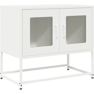 vidaXL White 68x39x60.5cm Steel TV Cabinet - TV Stand vidaXL White 68x39x60.5cm Steel TV Cabinet - TV Stand
