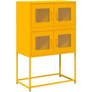 vidaXL Sideboard - Steel Yellow Mustard 68x39x107 cm vidaXL Sideboard - Steel Yellow Mustard 68x39x107 cm