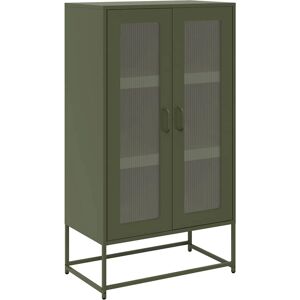 vidaXL Steel Sideboard Olive Green - Sideboard vidaXL Steel Sideboard Olive Green - Sideboard