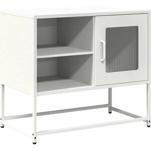 vidaXL White Steel TV Cabinet - 68x39x60.5 cm - TV Stand vidaXL White Steel TV Cabinet - 68x39x60.5 cm - TV Stand