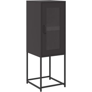 vidaXL Black Steel Sideboard - 36x39x107 cm Storage Cabinet vidaXL Black Steel Sideboard - 36x39x107 cm Storage Cabinet