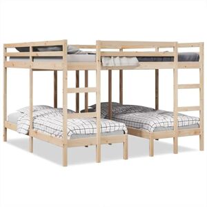 vidaXL Triple Bunk Bed Frame Kids Bed Base - Bunk Bed vidaXL Triple Bunk Bed Frame Kids Bed Base - Bunk Bed
