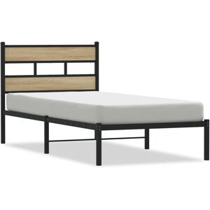 vidaXL Metallramme - Sonoma Eik - 140x200 cm - Sengestel vidaXL Metallramme - Sonoma Eik - 140x200 cm - Sengestel