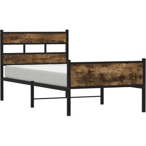 vidaXL Bettgestell Räuchereiche - Bettgestell für 90x190 cm Matratze vidaXL Bettgestell Räuchereiche - Bettgestell für 90x190 cm Matratze