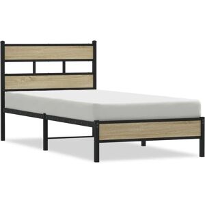 vidaXL 4017244 Bettgestell - Sonoma Eiche - Stahl - Schlafzimmermöbel vidaXL 4017244 Bettgestell - Sonoma Eiche - Stahl - Schlafzimmermöbel