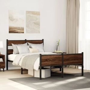 vidaXL Bed Frame Brown Oak 120x200 cm - Bed Frame vidaXL Bed Frame Brown Oak 120x200 cm - Bed Frame