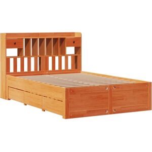 vidaXL Bookcase Bed without Mattress - Rustic Pine - King Size - Bookcase Bed vidaXL Bookcase Bed without Mattress - Rustic Pine - King Size - Bookcase Bed