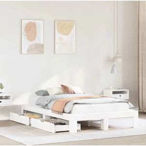 vidaXL Bed Frame White 120x190 cm - Bed Frame vidaXL Bed Frame White 120x190 cm - Bed Frame