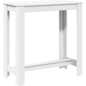 vidaXL White Engineered Wood Bar Table - Bar Table vidaXL White Engineered Wood Bar Table - Bar Table