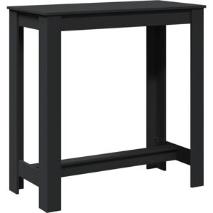 vidaXL Black Engineered Wood Bar Table - Bar Table vidaXL Black Engineered Wood Bar Table - Bar Table