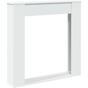 vidaXL White Fireplace Surround 100x20x100 cm Engineered Wood - Fireplace Surround vidaXL White Fireplace Surround 100x20x100 cm Engineered Wood - Fireplace Surround