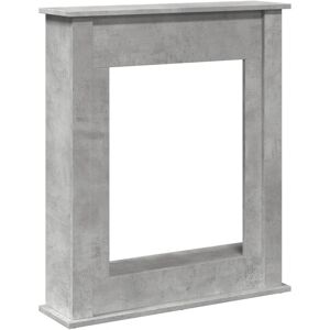 vidaXL Fireplace Surround Concrete Grey - Engineered Wood - 75x20x87.5 cm - Fireplace Surround vidaXL Fireplace Surround Concrete Grey - Engineered Wood - 75x20x87.5 cm - Fireplace Surround