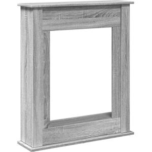 vidaXL Fireplace Surround - Engineered Wood - Grey Sonoma - 75x20x87.5 cm - Fireplace Surround vidaXL Fireplace Surround - Engineered Wood - Grey Sonoma - 75x20x87.5 cm - Fireplace Surround
