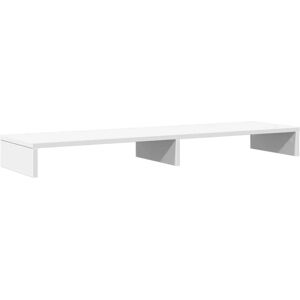 vidaXL Monitor Stand White 100x27x10 cm Engineered Wood - Monitor Stand vidaXL Monitor Stand White 100x27x10 cm Engineered Wood - Monitor Stand