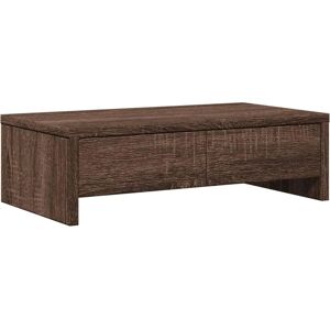 vidaXL Monitor Stand with Drawers - Brown Oak - 50x27x15cm - Monitor Riser - Product Type: Monitor Stand vidaXL Monitor Stand with Drawers - Brown Oak - 50x27x15cm - Monitor Riser - Product Type: Monitor Stand