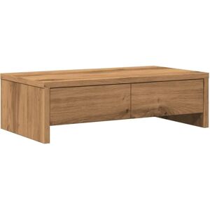 vidaXL Monitor Stand with Drawers Artisanal Oak - Monitor Stand vidaXL Monitor Stand with Drawers Artisanal Oak - Monitor Stand