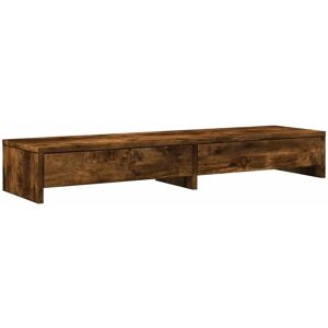 vidaXL Monitor Stand with Drawers Smoked Oak - Monitor Type vidaXL Monitor Stand with Drawers Smoked Oak - Monitor Type