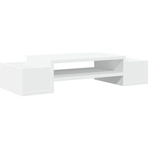 vidaXL Monitor Stand with Storage - 70x27x15 cm - White vidaXL Monitor Stand with Storage - 70x27x15 cm - White